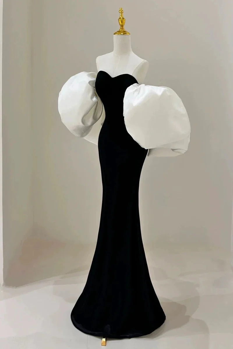 Sheath Off The Shoulder Black Velvet Evening Dress Prom Dresses Birthday Outfits  cg26197