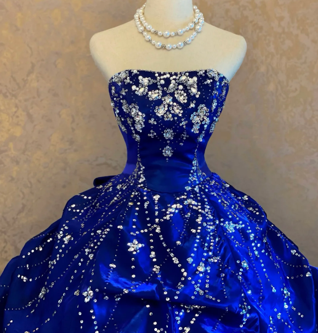 Royal Blue Sweet 16 Birthday Ball Gown Prom Party Dress Evening Dress cg26300