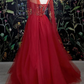 Red Long Evening Dress Prom Dresses Birthday Outfits  cg26192