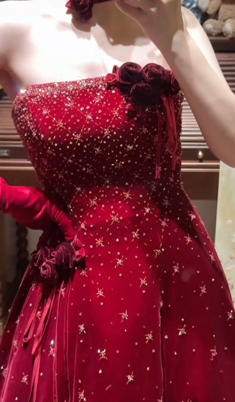 Blaues langes Ballkleid Abendkleid zum 21. Geburtstag cg26107