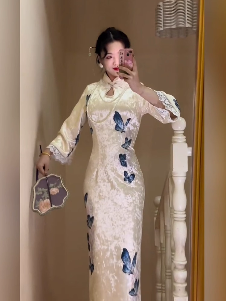 Blaues langes Ballkleid Abendkleid zum 21. Geburtstag cg26107