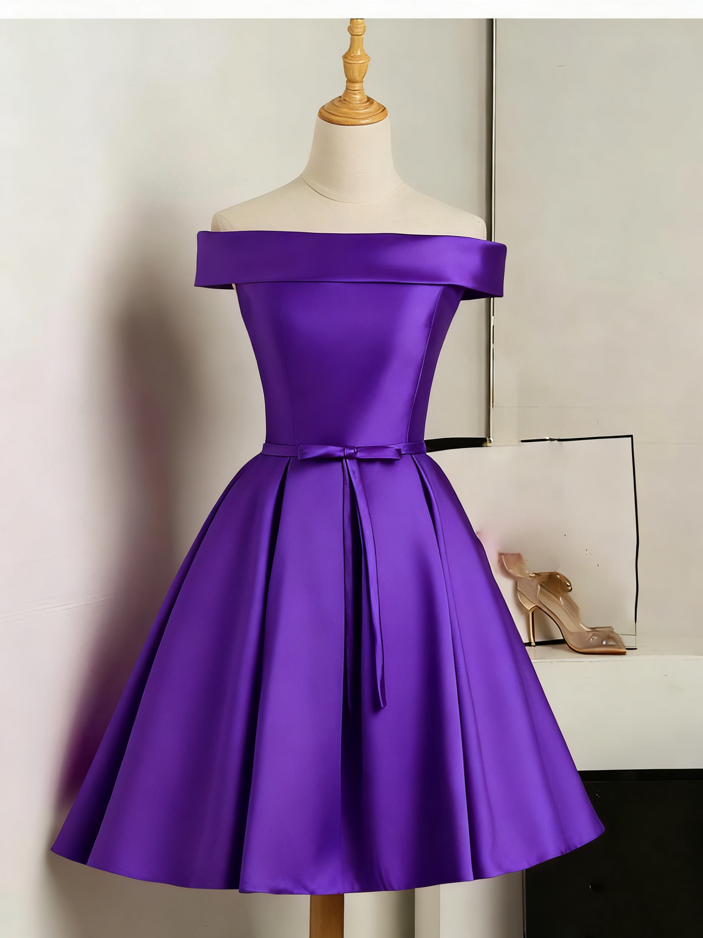 A Line Satin Semi Formal Gown Cocktail homecoming Dress   cg11392