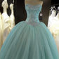 Ballkleid Ballkleider Tüll Spitze Applikationen cg16835