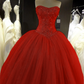 Ballkleid Ballkleider Tüll Spitze Applikationen cg16835