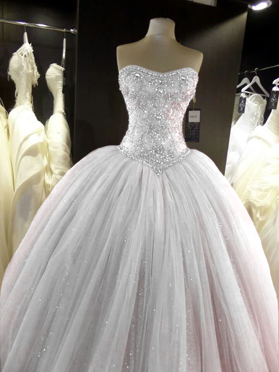 Ballkleid Ballkleider Tüll Spitze Applikationen cg16835