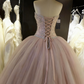 Ballkleid Ballkleider Tüll Spitze Applikationen cg16835