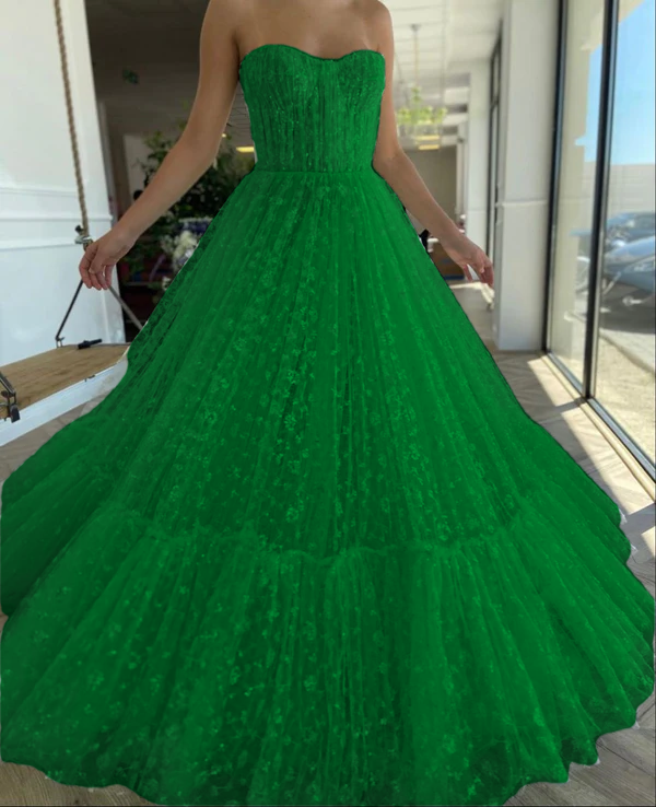 A-line long prom dress evening dress     cg21407