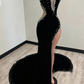 Black Girl Prom Dresses Long Mermaid Green Prom Gown With Train     cg24970
