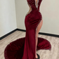 Black Girl Prom Dresses Long Mermaid Green Prom Gown With Train     cg24970