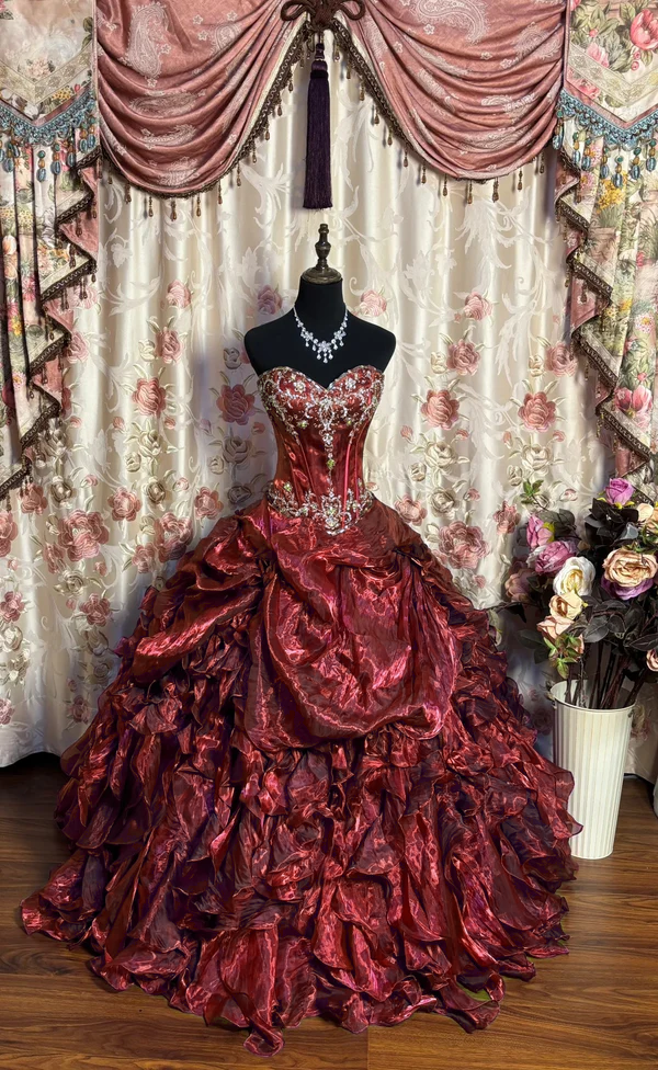 A-Linie Langes Ballkleid Quinceanera Kleid Einzigartiges Langes Abendkleid cg25549
