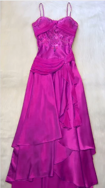 Spaghettiträger Langes Orange Partykleid Abendkleid Ballkleider cg25671