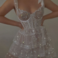 Princess White Lace Homecoming Dresses Sleeveless Party Dress  cg26081