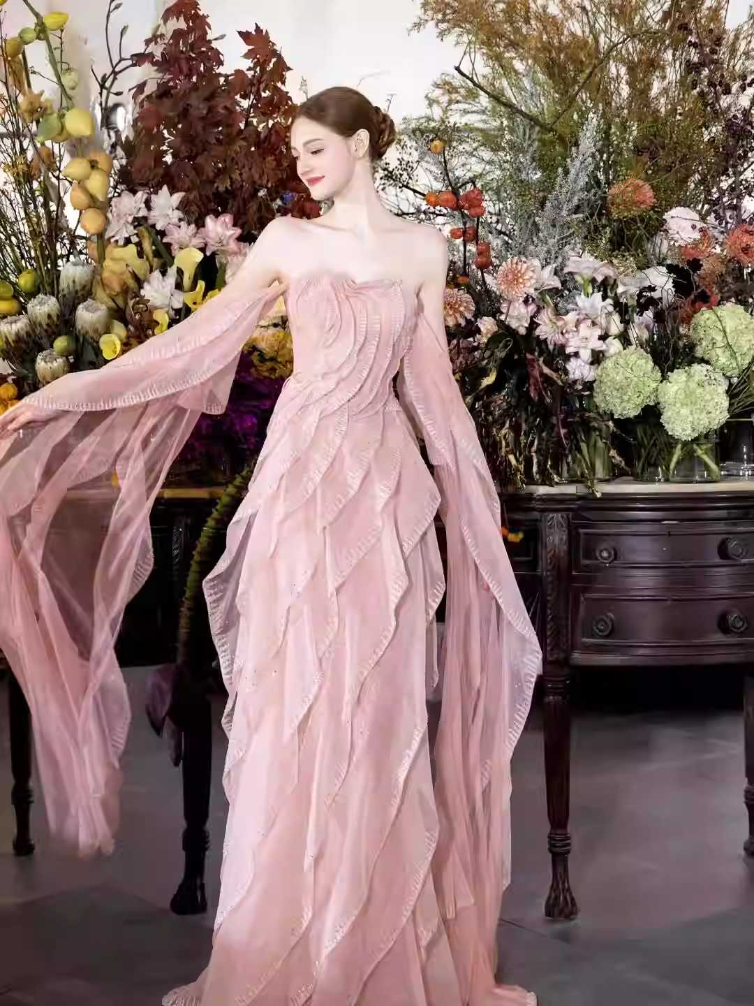 Blaues langes Ballkleid Abendkleid zum 21. Geburtstag cg26107