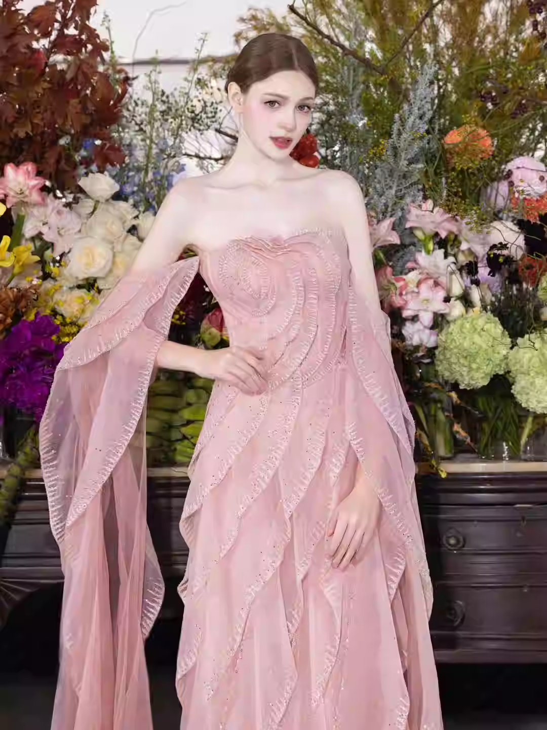 Blaues langes Ballkleid Abendkleid zum 21. Geburtstag cg26107