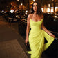 Long Chiffon Yellow Prom Dresses with Irregular Skirt cg3627