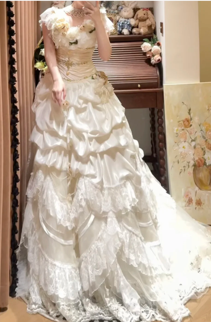 Blaues langes Ballkleid Abendkleid zum 21. Geburtstag cg26107