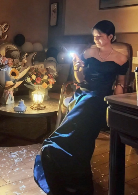 Off The Shoulder Navy Blue Satin Prom Party Dress Classy Evening Dress cg26373