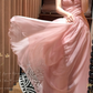Pink Chiffon Prom Party Dress With 3d Flowers Sweet Evening Dress cg26321