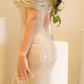 Off the Shoulder Sleeveless Long Mermaid Prom Dress With Split cg26125