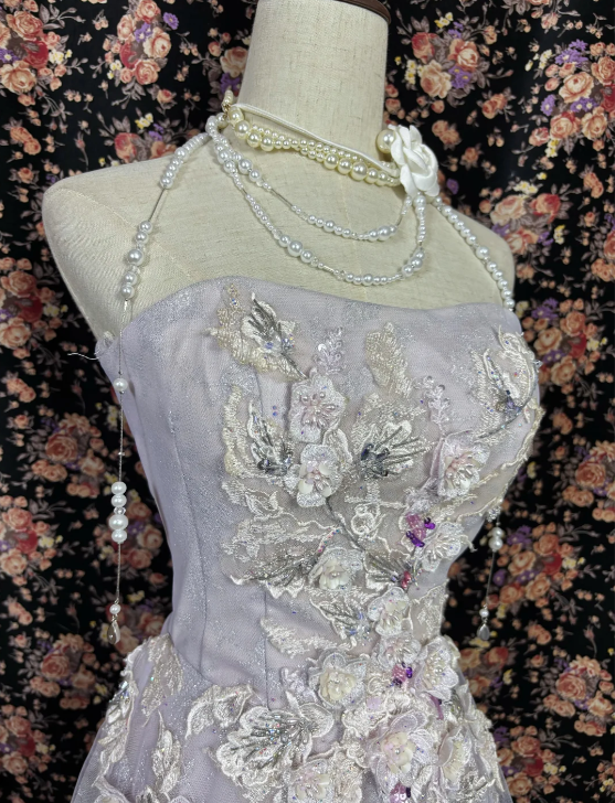 Strapless Lace Wedding Dress Tulle Formal Wedding Gown  cg26245