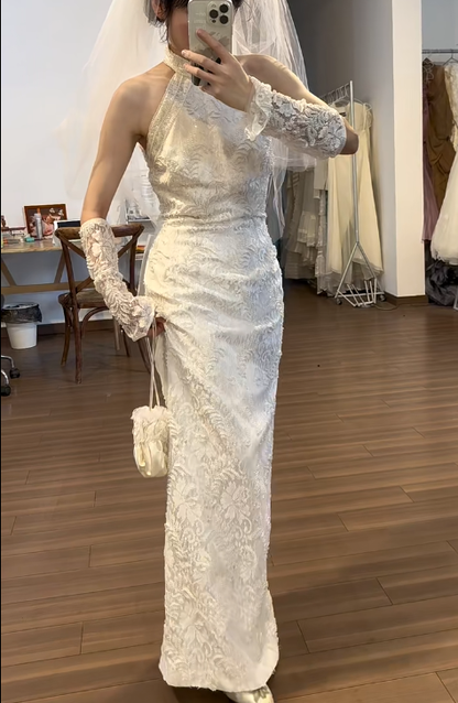 Ivory Wedding Wedding Dress Mermaid Vintage Wedding Gowns cg26364