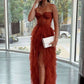 Ruffle Layered High Low Prom Dresses, High Low Ruffle Layered Formal Graduation Dresses     cg24916