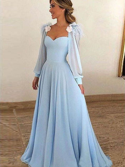 Simple blue long prom dress, blue evening dress, blue formal dress cg1014