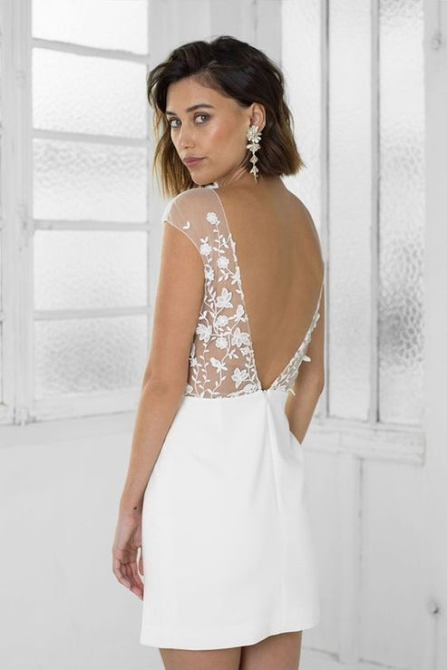 perfect white bridal party dress homecoming dress cg10352 – classygown