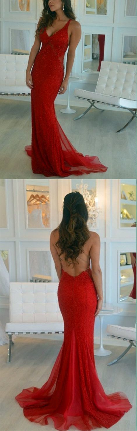 Mermaid Red Prom dress,sexy prom dress,Evening Dress    cg10440