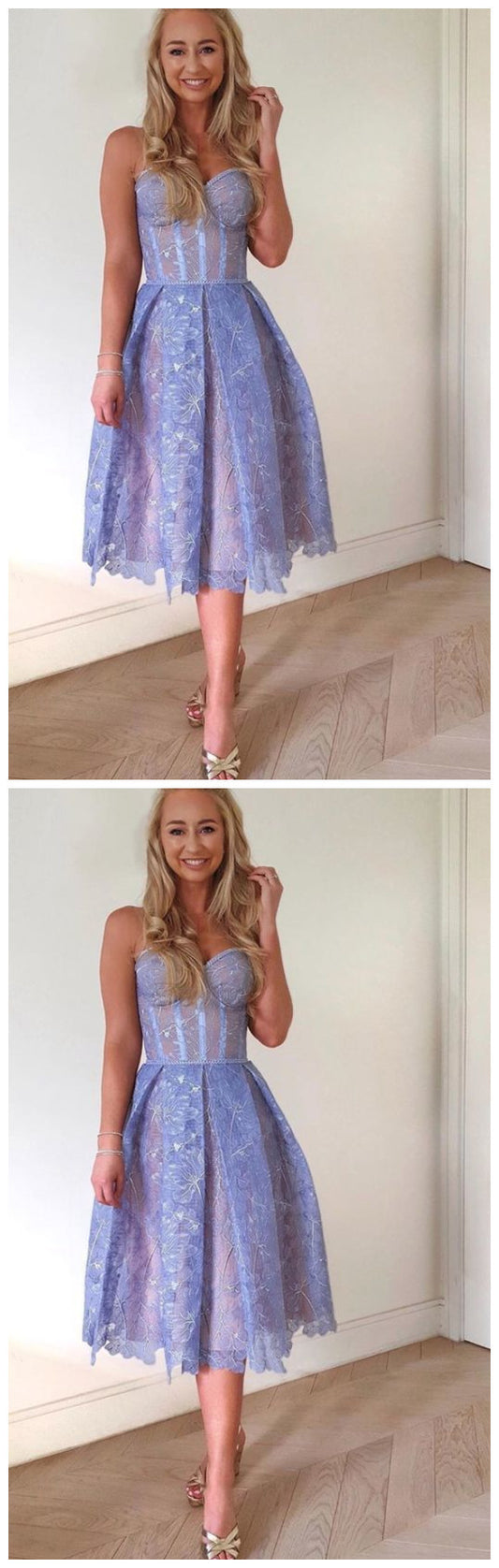 Sleeveless Lavender Lace Short Dress, Girl Party Dress Homecoming Dress   cg10576