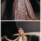 Two Pieces Prom Dresses A-line Scoop Floral Modest Long Prom Dress/Evening Dress cg1069