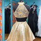 Sexy Halter Short Party Dress, Lace Homecoming Dress   cg10918