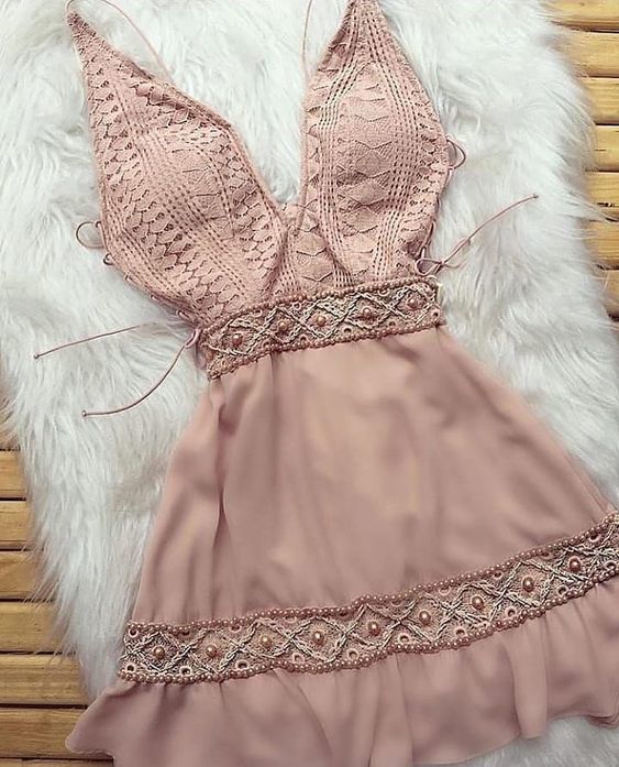 Pink Short Homecoming Dress   cg11089
