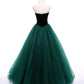 A LINE VELVET TULLE LONG BALL GOWN DRESS FORMAL DRESS prom Dress   cg11273