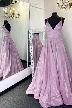 Glitter Prom Evening Dress, Lilac Formal Dress   cg11286