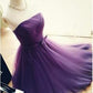 A Line Strapless Tulle Bridesmaid Dresses,Short Dress homecoming Dress   cg11393