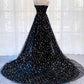BLACK TULLE LONG PROM GOWN FORMAL DRESS   cg11648