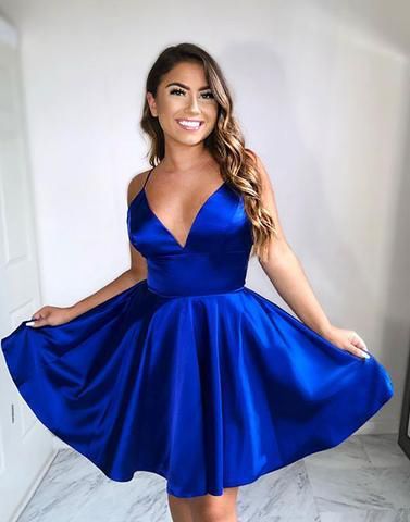 Royal Blue Homecoming Dress   cg11871