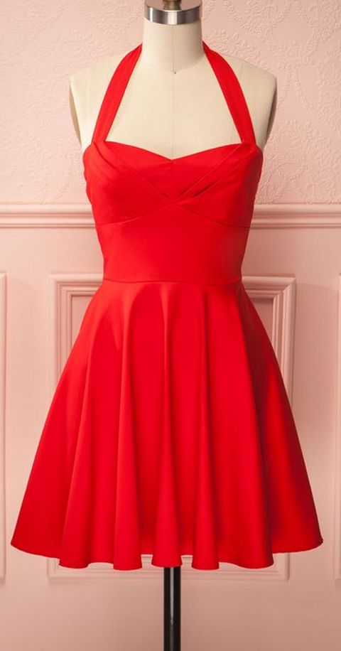 Short Red Homecoming Dress Party Dress, Short Red Dancing Dress Party Dress   cg11939
