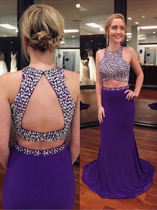 Prom Dresses Sheath Scoop Satin Long    cg12052