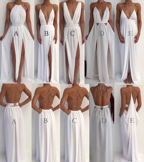 Sexy 5 Styles White Prom Dresses Party Gowns for women   cg12128