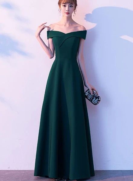 Dark Green Spandex Long Party Dress, Green Prom Dress   cg12259