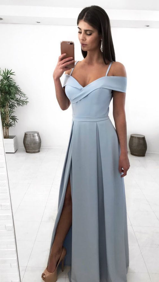 Simple v neck long prom dress evening dress   cg12294