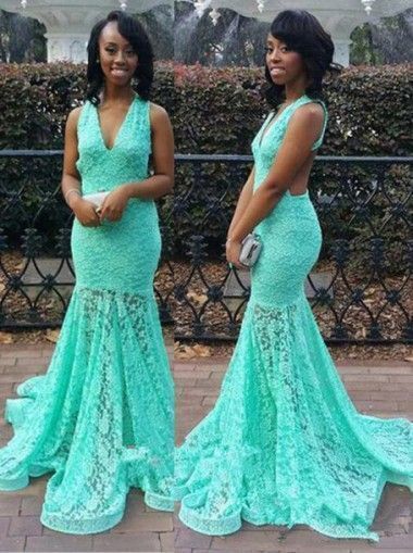 Lace Prom Dress , Mermaid Prom Dress , Beautiful Prom Dress    cg12307
