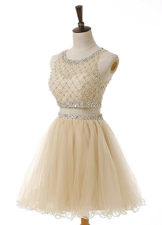 2 Piece Homecoming Dresses,Sparkle Sweet 16 Dress,Homecoming Dress   cg12308