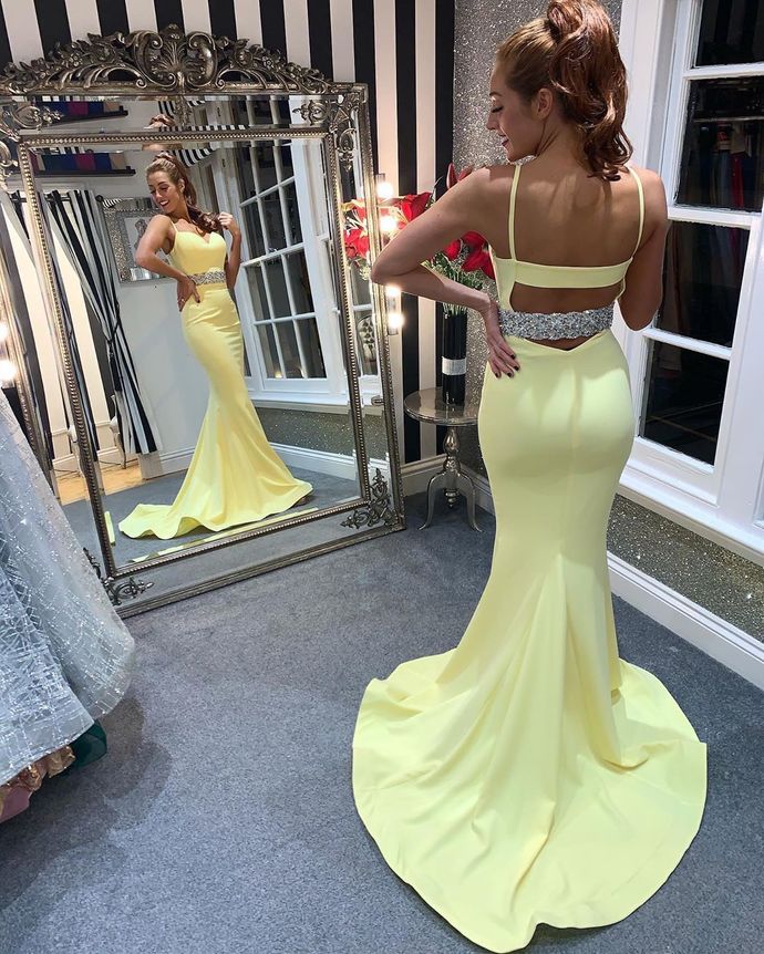 Spaghetti Straps Mermaid Prom Dresses,Long Prom Dresses   cg12358