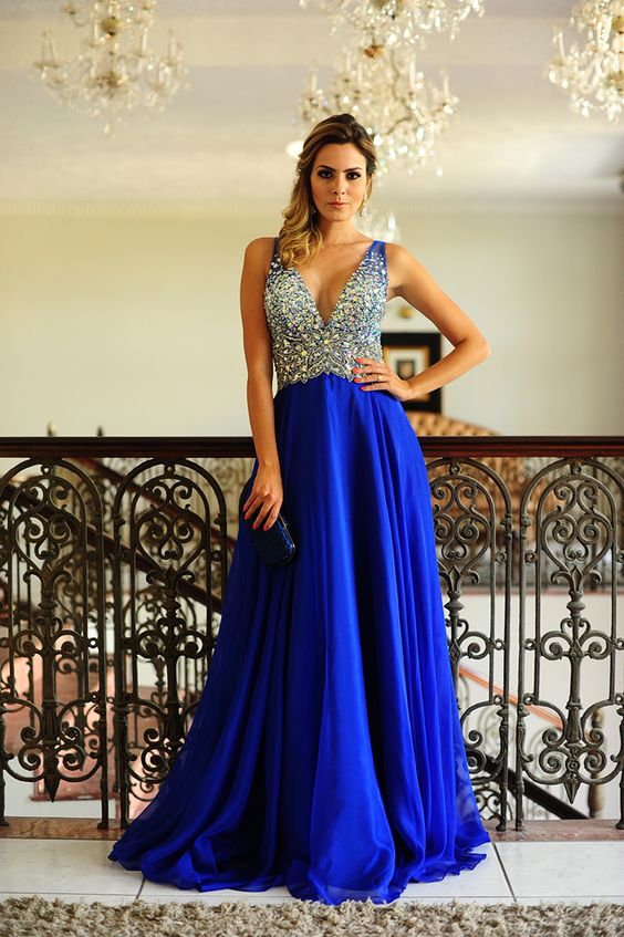 Blue Formal Cheap Long Prom Dress   cg12394