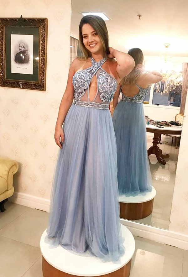 Charming V-Neck A-Line Prom Dresses,Long Prom Dresses,Cheap Prom Dresses   cg12424