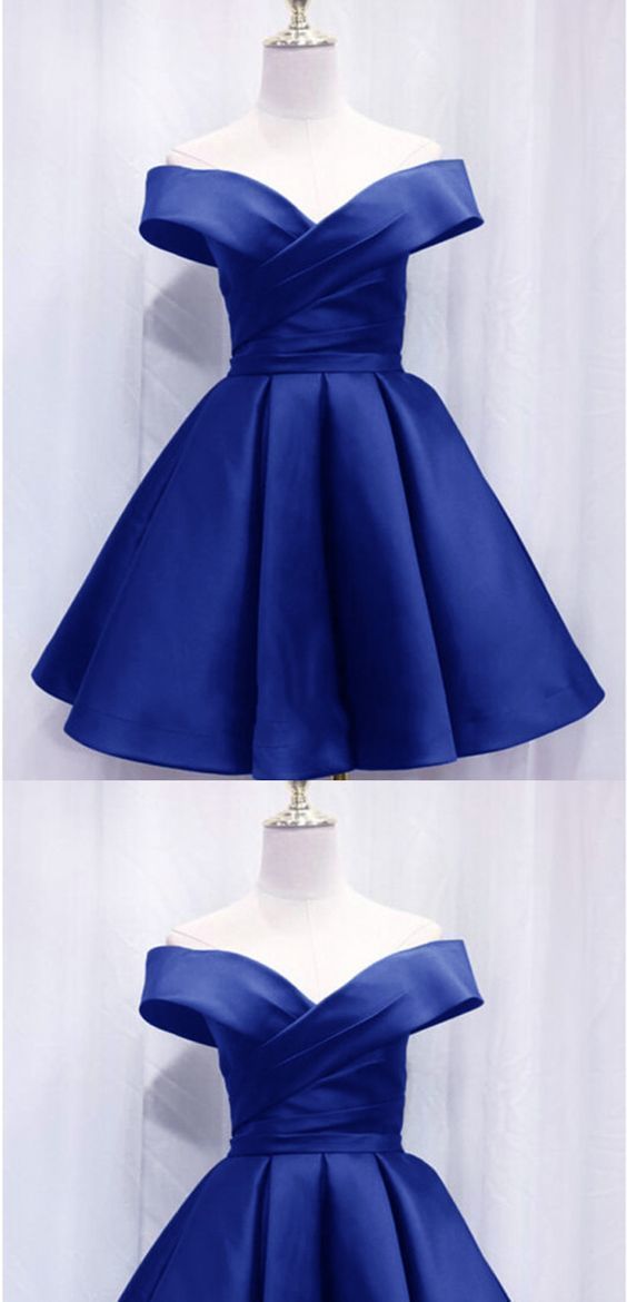 Royal Blue Short Dresses Homecoming Dress    cg12431