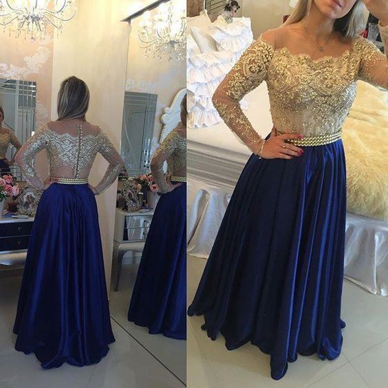 A-Line Hot Sale Charming Long Beading Real Made Prom Dresses   cg12538